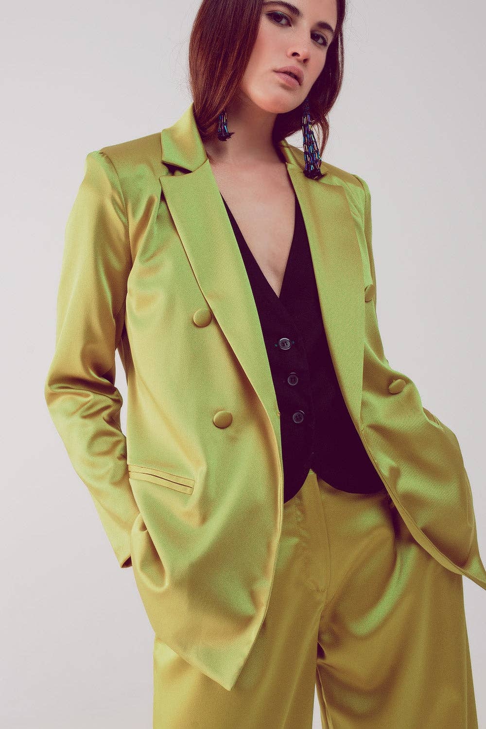 Blazer doppiopetto in poliestere SMF