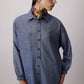 Camicia oversize blu navy da donna