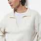Maglione a maglia rasata con collo polo