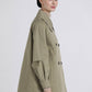 Trench corto in gabardine doppiopetto
