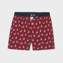 Boxer in cotone biologico con stampa trichechi