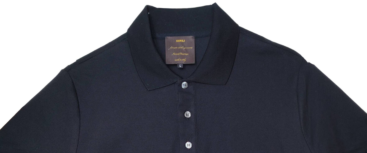 Polo antimacchia in cotone elasticizzato