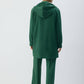 Giacca lunga con cappuccio e zip