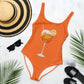 Costume intero arancione con stampa Spritz Club