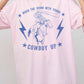T-shirt oversize con grafica cowboy
