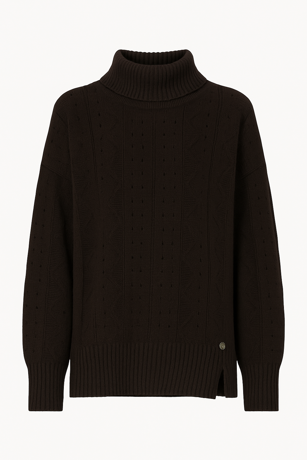 Maglia Dolcevita Oversize in Maglia Lavorata