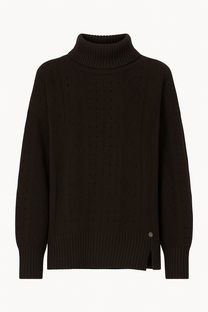 Maglia Dolcevita Oversize in Maglia Lavorata