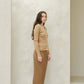 Cardigan scollo a V in lana merino extrafine