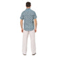 Camicia estiva boho in voile di cotone a maniche corte