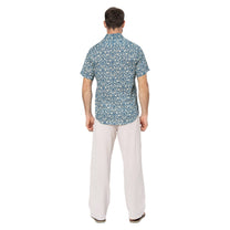 Camicia estiva boho in voile di cotone a maniche corte