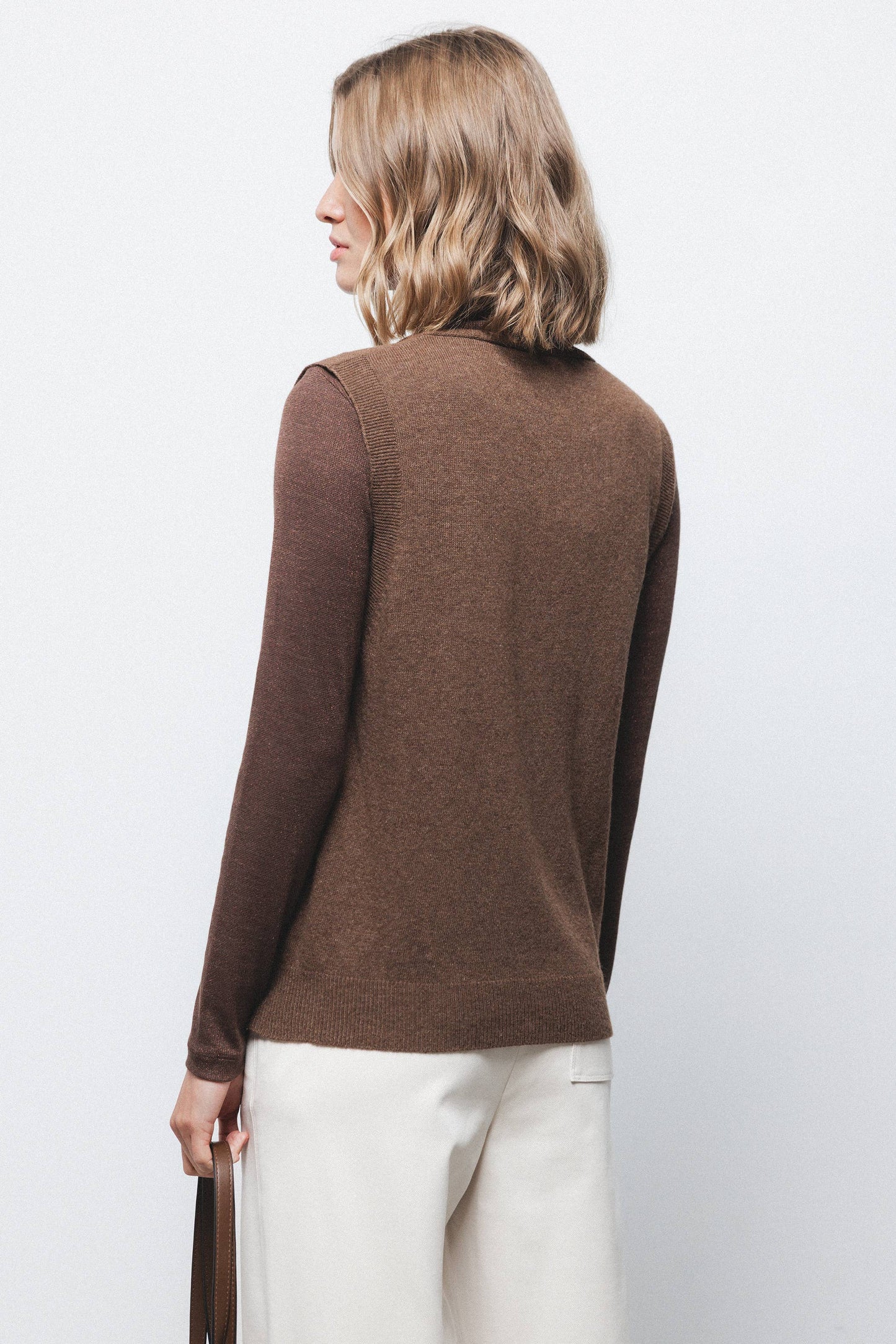 Gilet in maglia con scollo a V