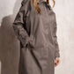 Impermeabile donna con bottoni effetto tartaruga