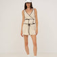 Gonna mini sportiva bianca con shorts interni