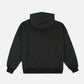 Felpa oversize con cappuccio e zip in cotone biologico verde scarabeo da donna