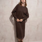 Abito lungo in maglia con lurex