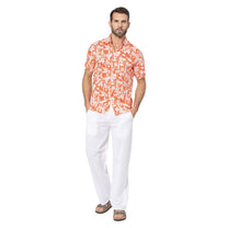 Camicia estiva a maniche corte in voile di cotone