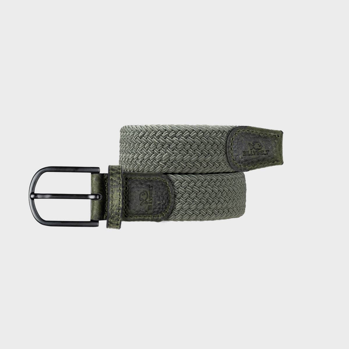 Cintura intrecciata elastica verde foresta