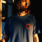T-shirt oversize blu Follow the Sun