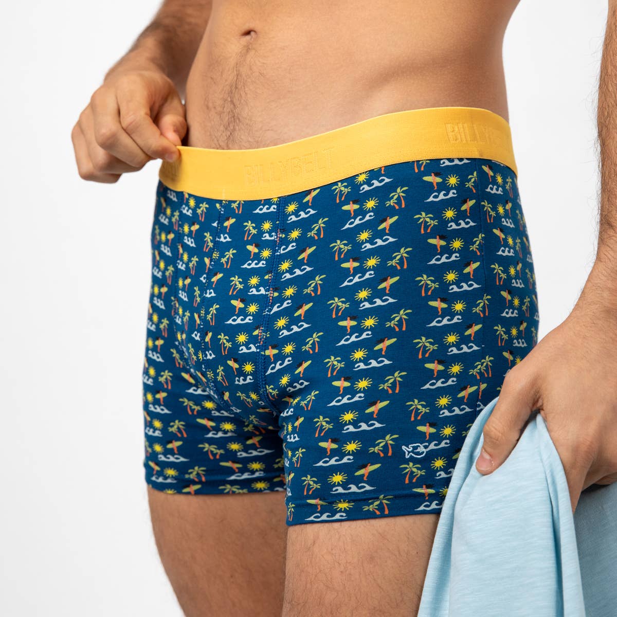 Boxer in cotone biologico con stampa surf