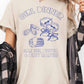T-shirt oversize grafica “Girl Dinner”