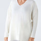 Maglione a coste con scollo a V
