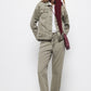 Pantaloni aderenti in cotone a cinque tasche