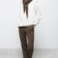 Pantaloni sigaretta dritti con tasche oblique