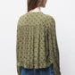 Blusa floreale con bottoni e maniche a palloncino