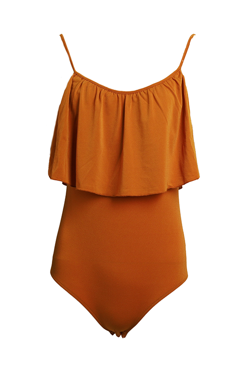 Body in maglia con volant