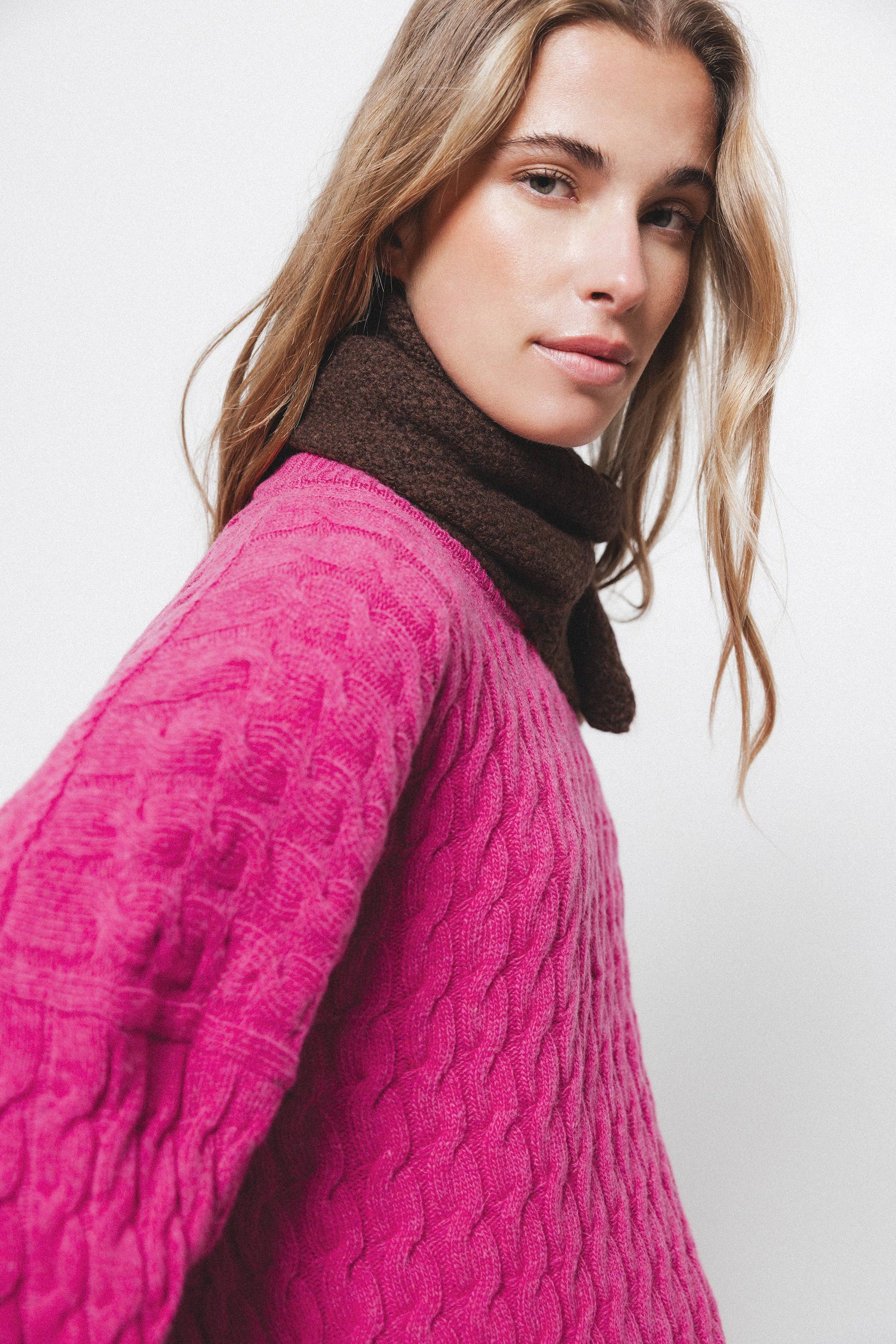 Maglione in maglia strutturata girocollo