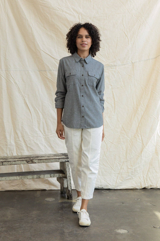 Camicia Lenon in chambray grigio ferro