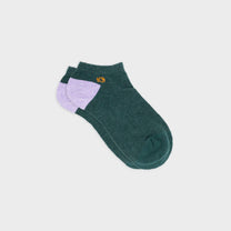 Calzini corti in cotone pettinato verde mélange
