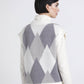 Gilet in maglia jacquard a rombi con bottoni