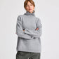 Maglione dolcevita in lana d’agnello grigio mélange