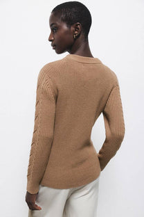 Maglione a maglia strutturata