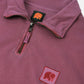Felpa Sauce con mezza zip tinta a pigmento Garnacha Red