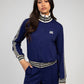 Giacca sportiva Halbator blu con collo alto e zip