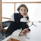 Scaldabraccia in lana merino extra fine con fasce lunghe