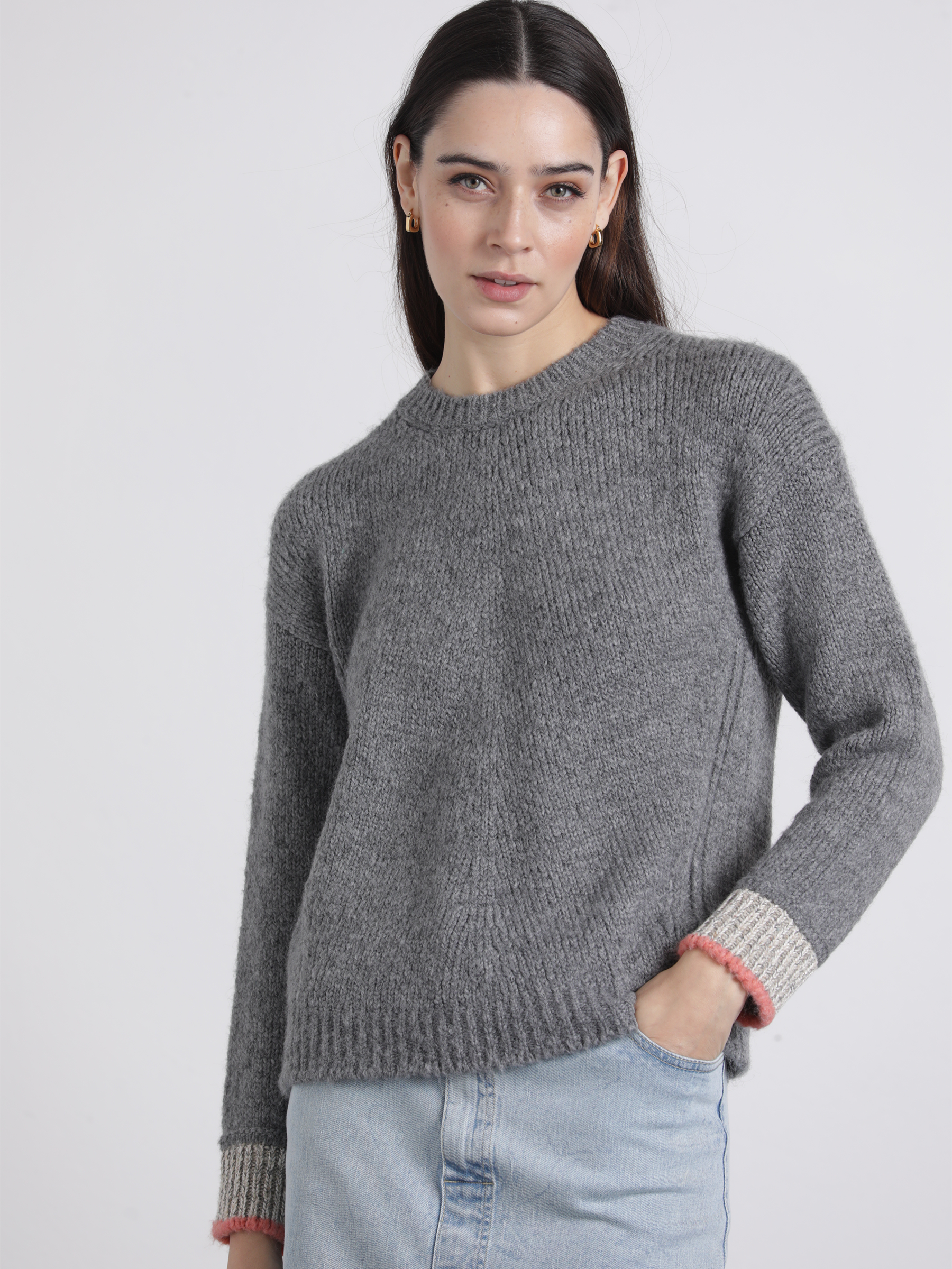 Maglione girocollo in maglia morbida