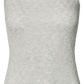 Top senza maniche Alberte in misto seta grigio chiaro mélange