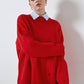Maglione oversize in maglia effetto distressed