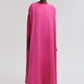 Abito oversize con body fucsia