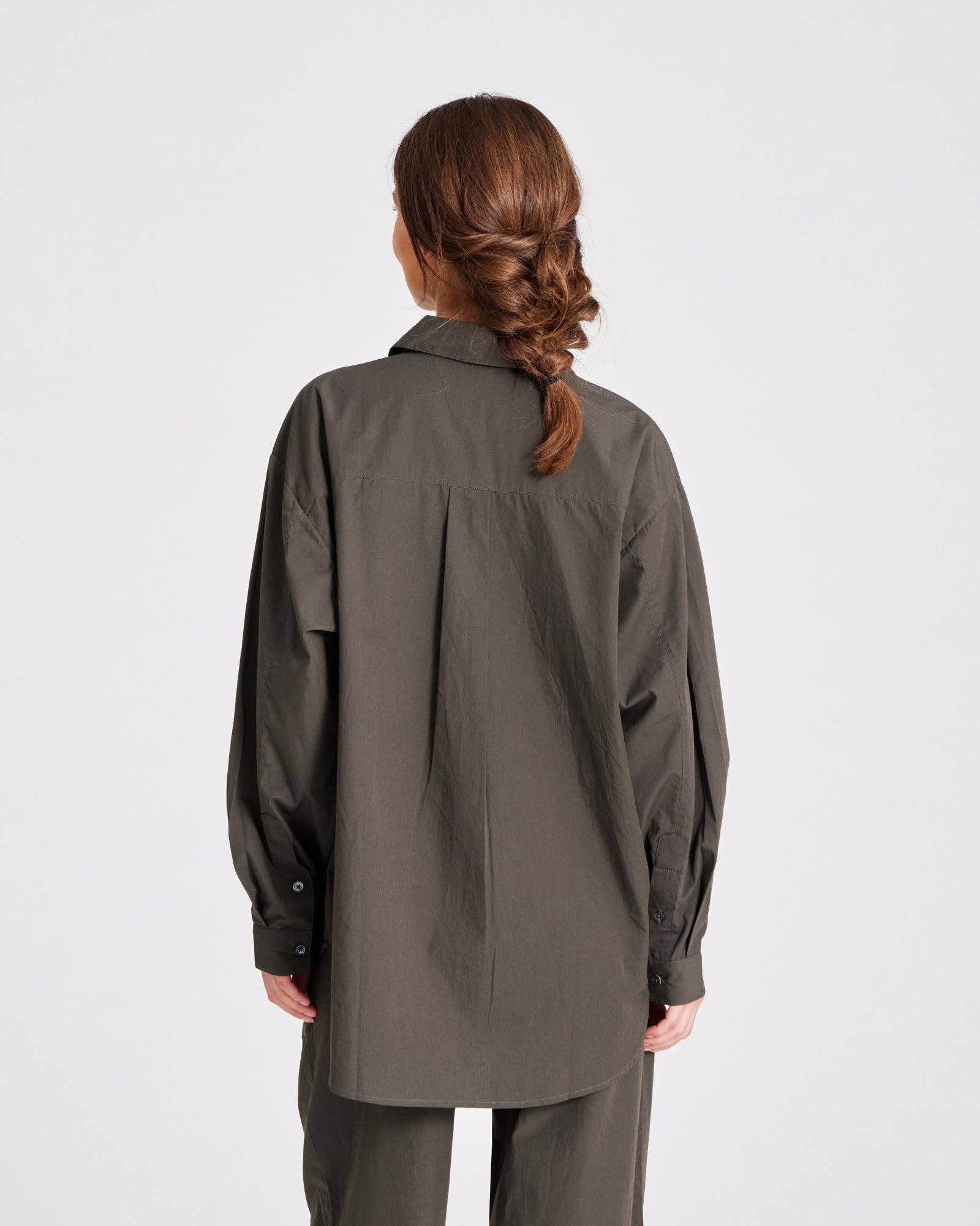 Camicia in popeline di cotone biologico GOTS Beluga