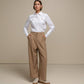 Camicia donna in cotone 100% con tasche e bottoni dorati