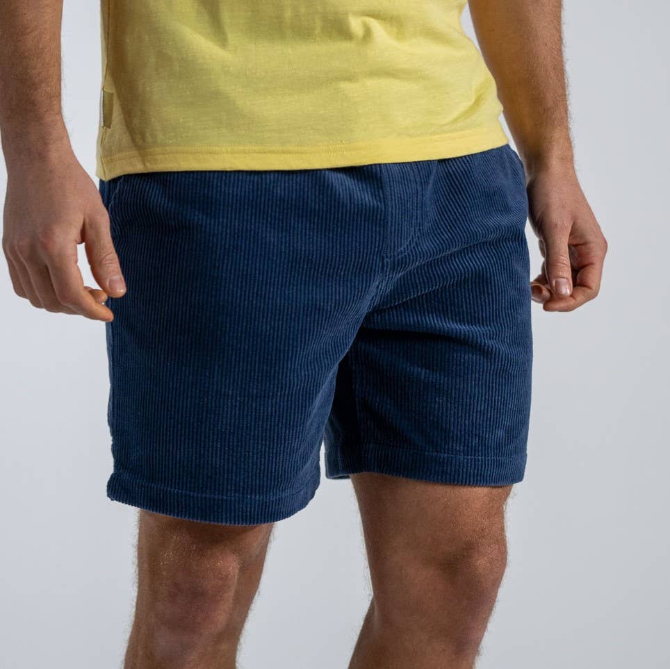 Pantaloncini in velluto blu navy Beach Horizon