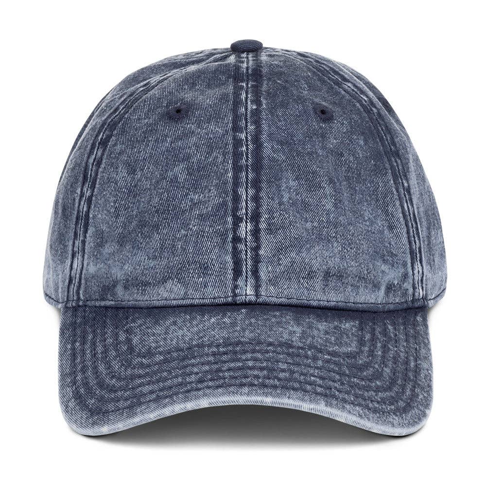 Cappellino vintage minimal in twill di cotone