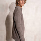 Maglione uomo a trecce con mezza zip