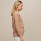 Maglione donna in maglia con tasche applicate