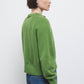 Cardigan in lana a maglia rasata con bottoni a contrasto