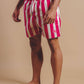 Costume da bagno Beach Club SEAQUAL® a righe fucsia